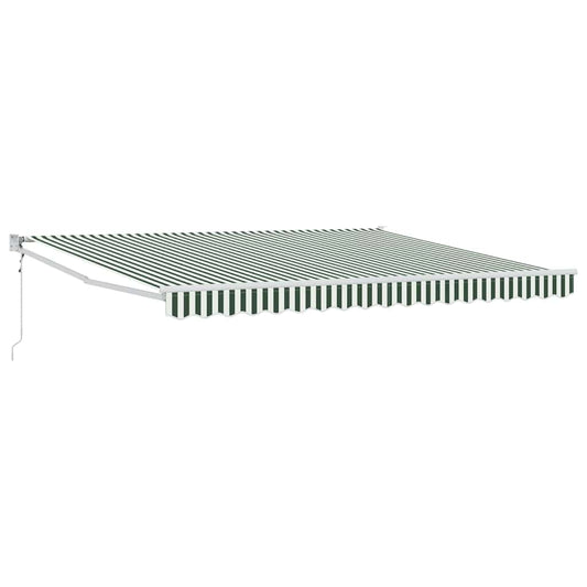 Toldo Retráctil Verde 400 X 300 Cm Poliéster Y Metal_0