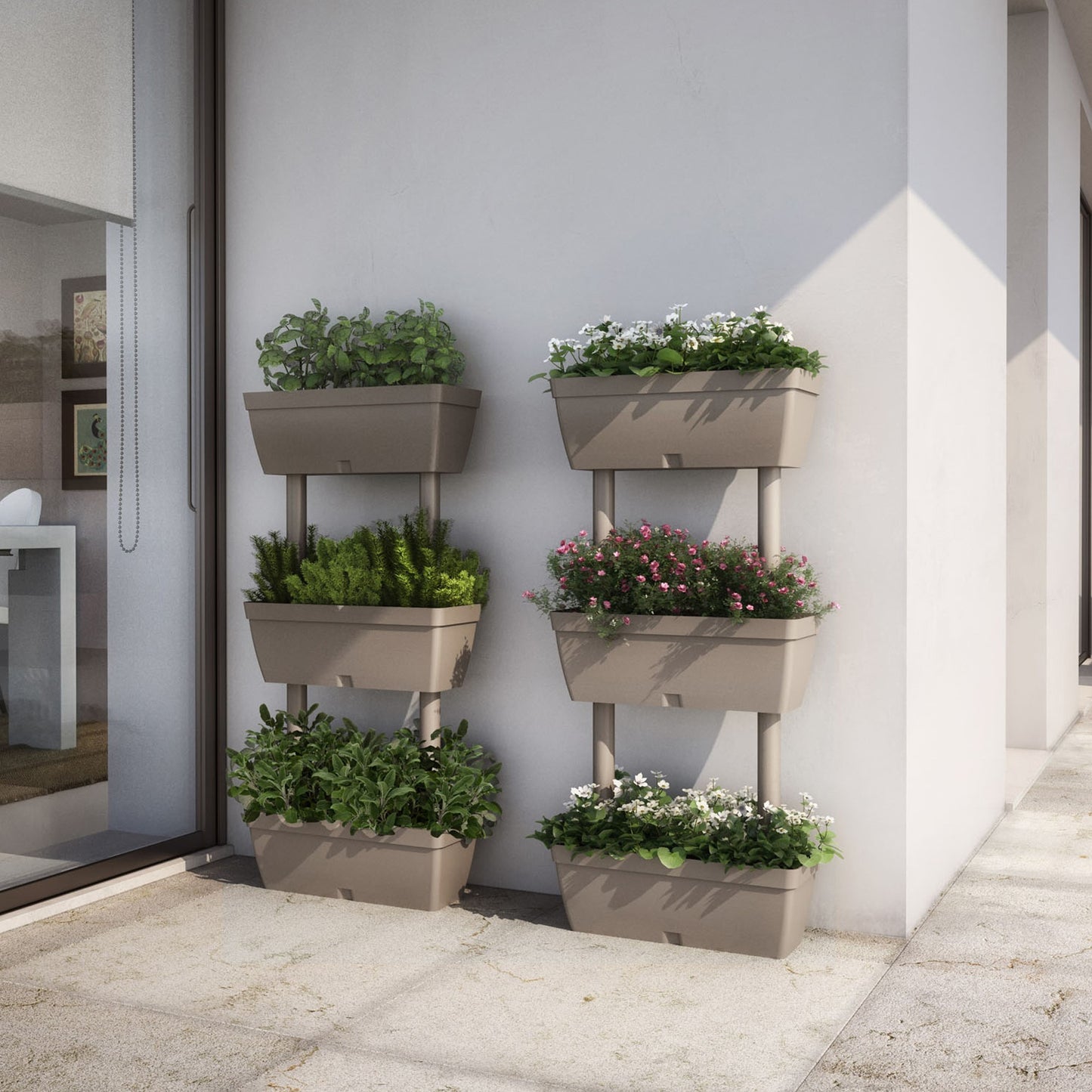 Macetero Vertical De Plástico 3 Niveles_4