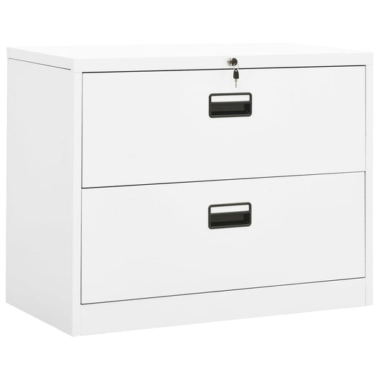 Armario Archivador De Acero Blanco 90x46x72,5 Cm_0