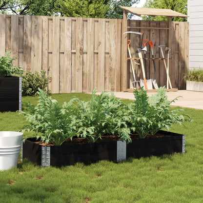 Jardinera De Madera Maciza De Pino Negro 150x50 Cm_1