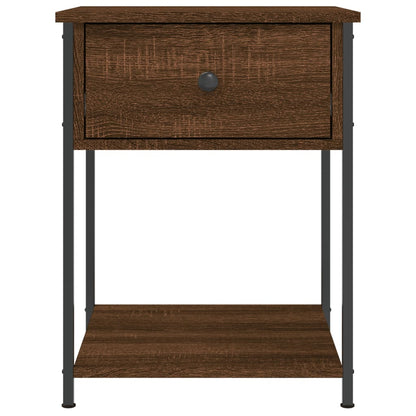 Mesita De Noche Madera De Ingeniería Marrón Roble 44x45x58 Cm_4