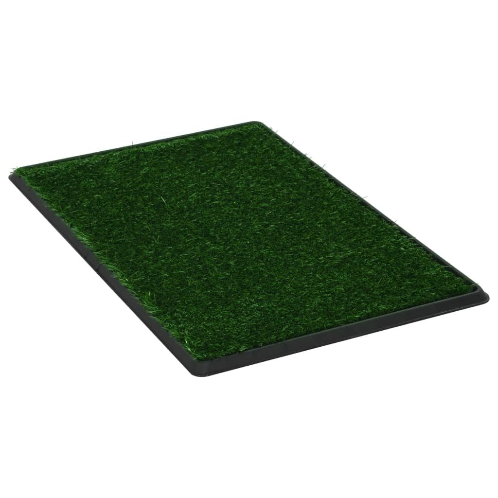 Vidaxl Inodoro Mascotas Con Bandeja Césped Artificial Verde 76x51x3 Cm_0