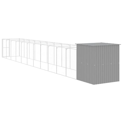 Caseta Perro Corral Acero Galvanizado Gris Claro 165x1271x181cm_4