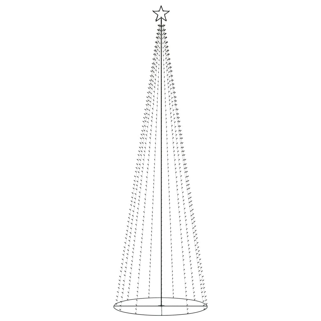 Vidaxl Árbol De Navidad Cónico 752 Leds De Colores 160x500 Cm_0