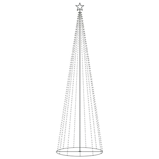 Vidaxl Árbol De Navidad Cónico 752 Leds De Colores 160x500 Cm_0