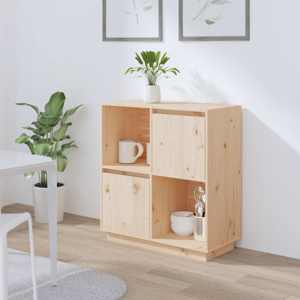 Aparador De Madera Maciza De Pino 74x35x80 Cm / Vetonek_3