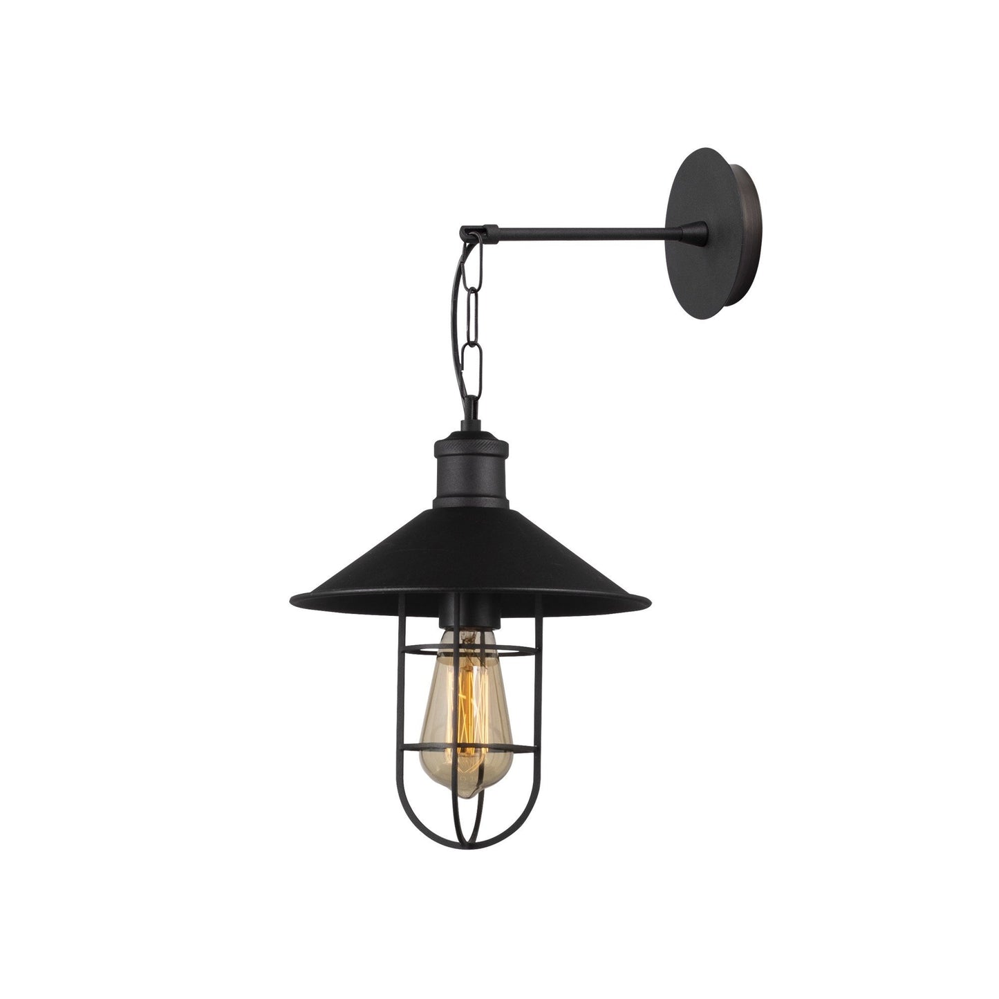 Aplique De Pared, Metal , Negro, 25x25x40, Casquillo E 27 Max 40 W_2