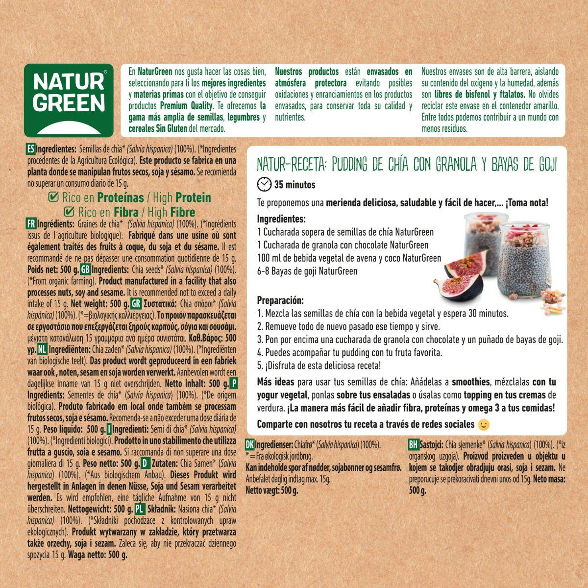 Semillas de Chia Bio NaturGreen 250 g