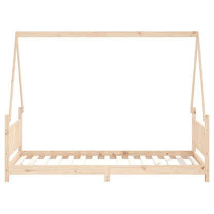 Vidaxl Estructura De Cama Infantil Madera Maciza De Pino 90x190 Cm_3