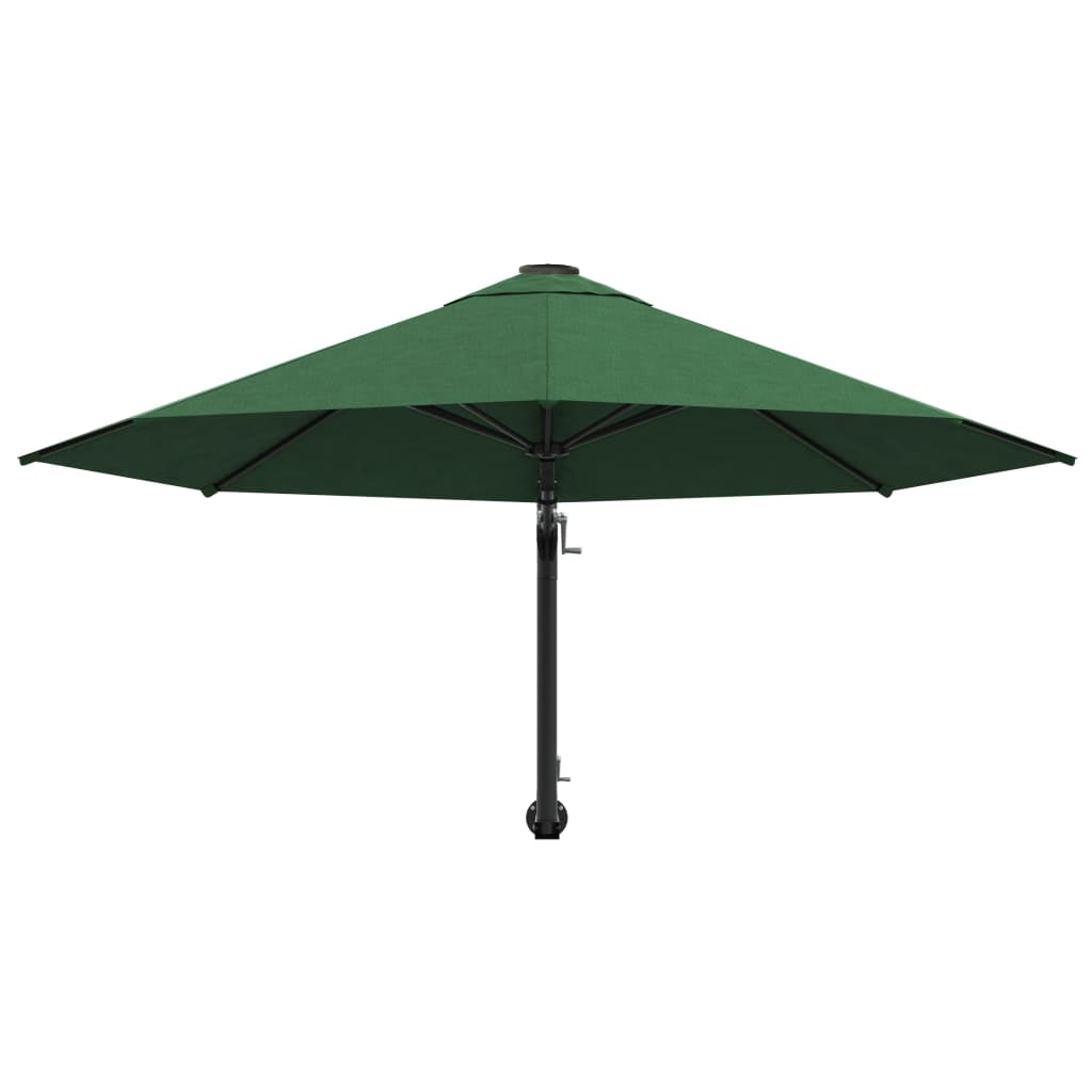 Vidaxl Sombrilla De Pared Con Barra De Metal Verde 300 Cm_3