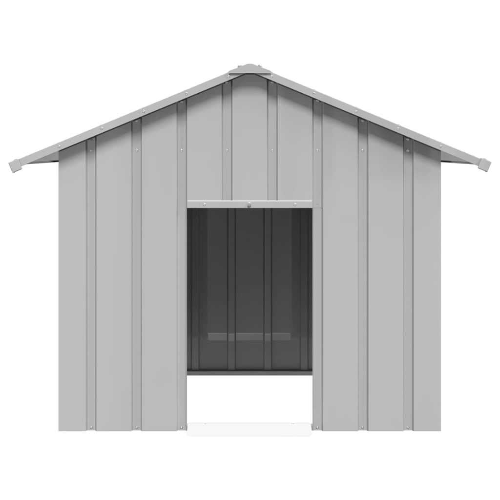 Caseta Para Perros Con Techo Acero Galvanizado 131x101x102 Cm_2