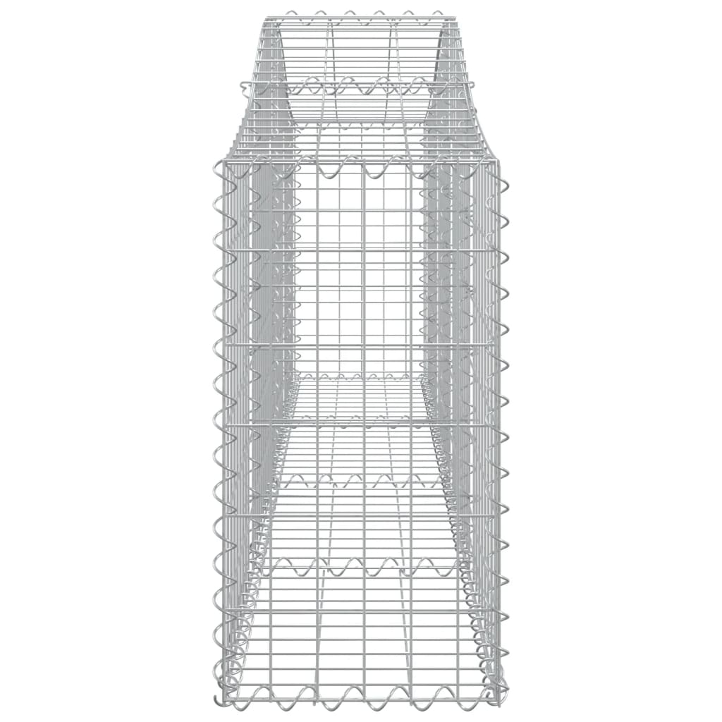 Cestas De Gaviones 11 Uds Forma De Arco Hierro 200x30x60/80 Cm_4