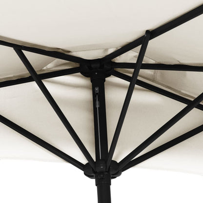 Vidaxl Sombrilla De Balcón Semicircular Palo Aluminio Arena 270x144cm_4
