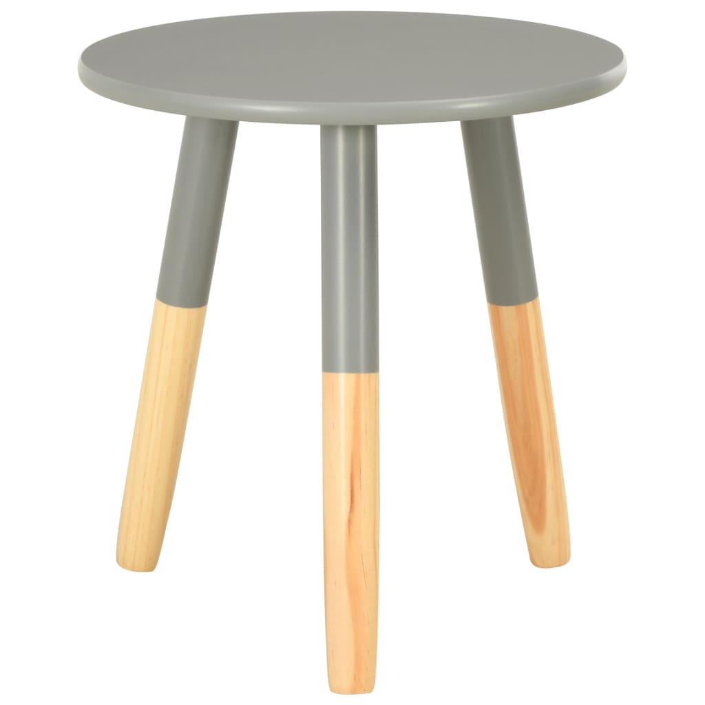Mesitas Auxiliares 2 Unidades Madera Maciza De Pino Gris_2