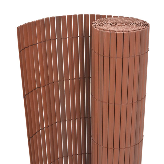 Valla De Jardín De Doble Cara Pvc Marrón 90x500 Cm / Vetonek_0