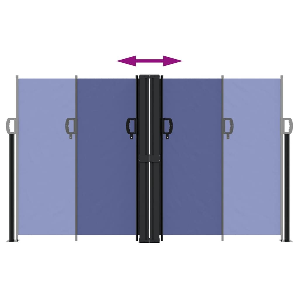 Vidaxl Toldo Lateral Retráctil Azul 140x1000 Cm_4