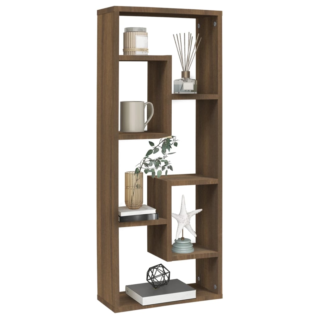 Estantería De Pared Madera Ingeniería Marrón Roble 36x16x90 Cm / Vetonek_1