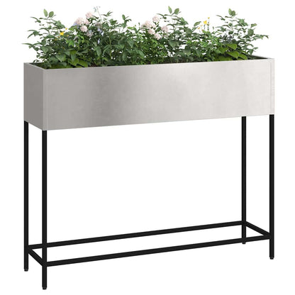 Jardinera Elevada Plateado 100 X 26 X 82 Cm Acero Inoxidable_2
