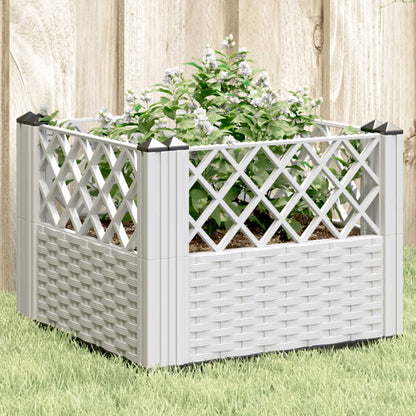 Jardinera Con Clavijas Pp Blanco 43,5x43,5x43,5 Cm_1