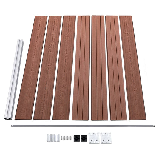 Set De Panel De Valla Wpc Marrón 526x146 Cm / Vetonek_0