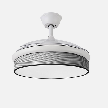 Ventilador Dc Moda 72w Blanco/surco Gris 108d 3aspas 7200lm 3000k,4000k,6000k Remoto+memoria+temporizador_2