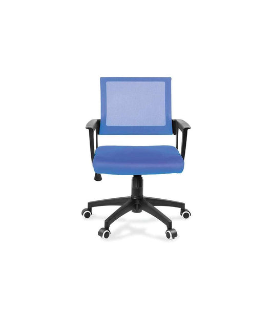 Silla Despacho Giratoria Elevable Azul, 58cm(ancho) 83/93cm(altura) 64cm(fondo)._0
