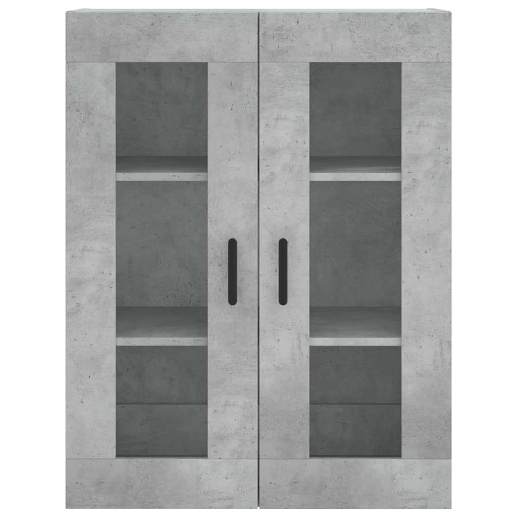 Aparador Alto Madera Contrachapada Gris Hormigón 69,5x34x180 Cm_4