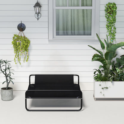 Pawhut Cama Elevada Para Perros Refrescante Y Transpirable 106x81x33 Cm Negro_3