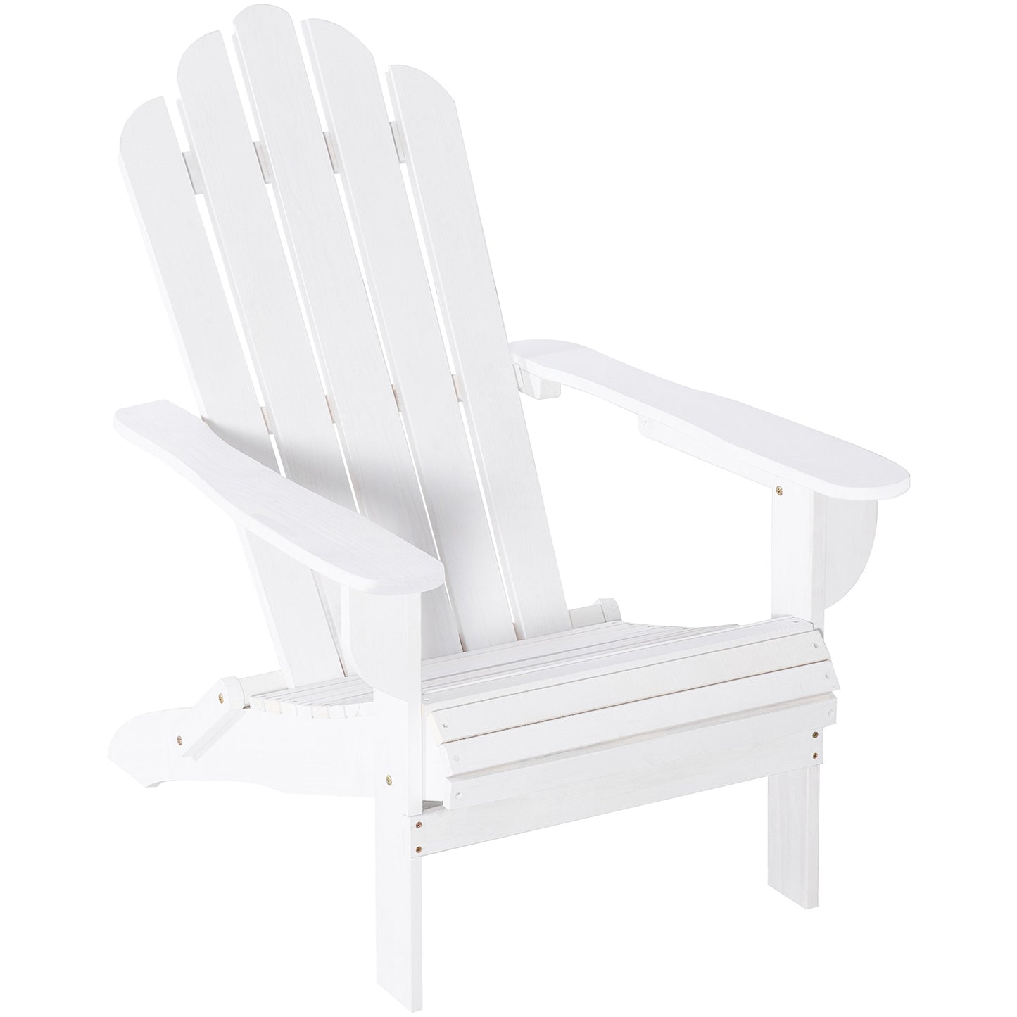 Outsunny Silla Adirondack Madera Plegable Con Reposabrazos Respaldo 73x88x93 Cm_0