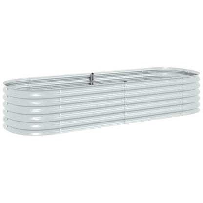 Arriate De Acero Galvanizado Plateado 240x80x44 Cm_0