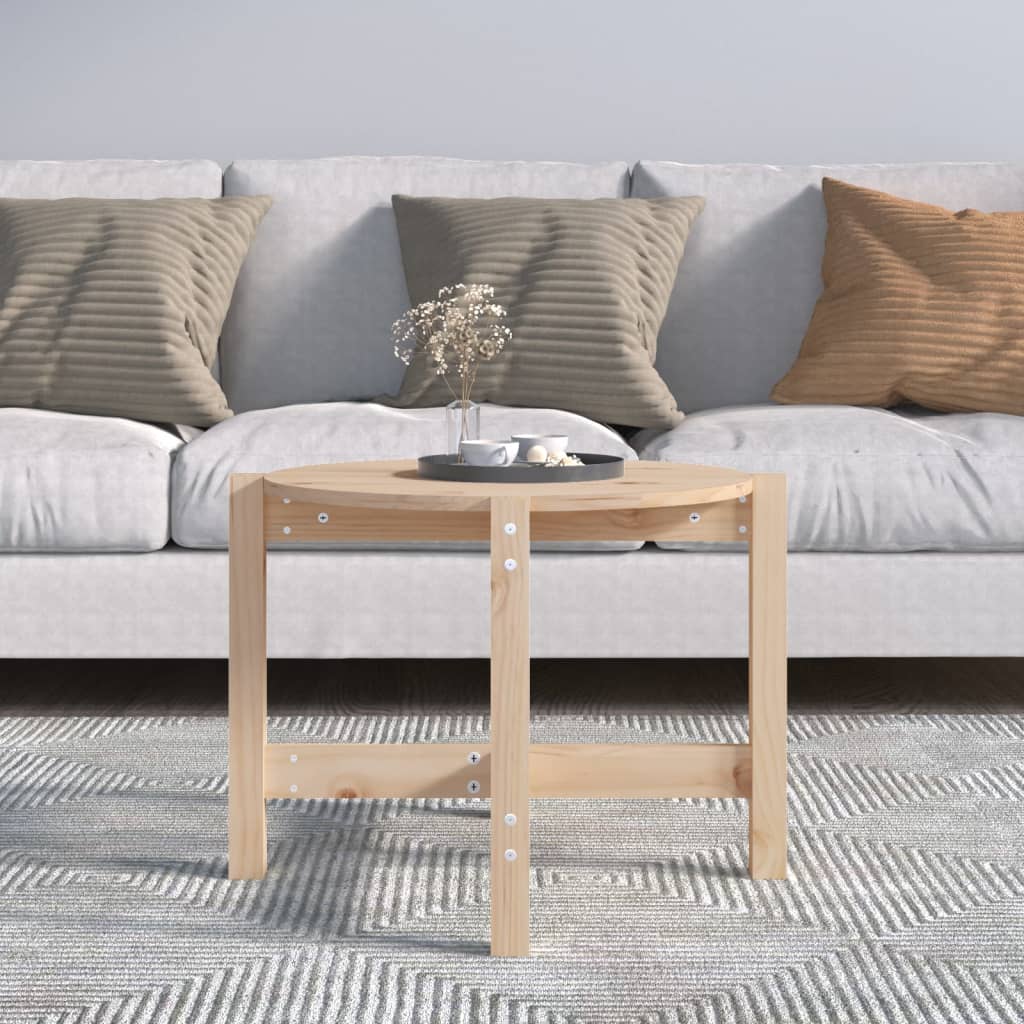 Mesa De Centro De Madera Maciza De Pino 62,5x45 Cm_1