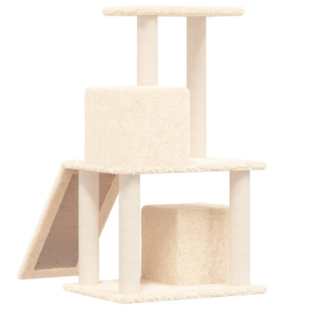 Vidaxl Rascador Para Gatos Con Postes De Sisal Color Crema 82 Cm_4