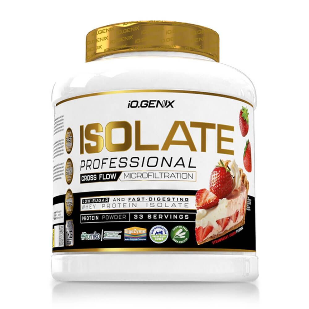 Isolate Profesional - 1kg - Nata Y Fresa - Proteína De Aislado De Suero Isolate - Io.genix_0