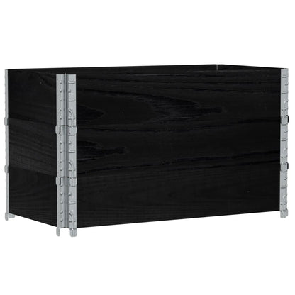 Jardinera De Madera Maciza De Pino Negro 100x50 Cm_4