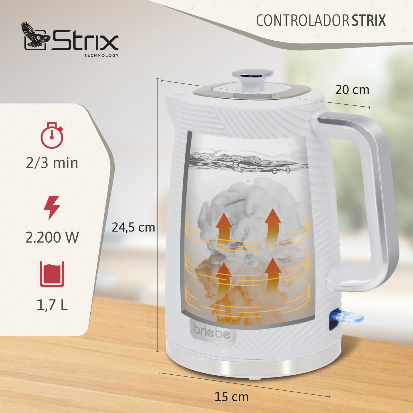 Briebe Elegance Set Tostador Pan Ranura Ancha 2 Rebanadas,hervidor Agua Eléctrico 1,7l Cafetera 1,25l,skt1178wht,blanco_5