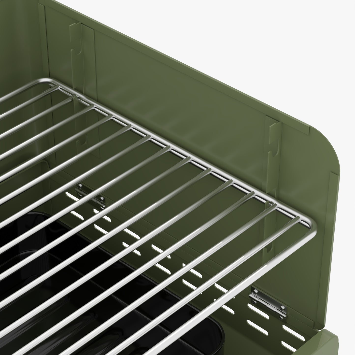 Outsunny Barbacoa De Carbón Plegable Con Rejilla Ajustable 52x37x31,8 Cm Verde_4