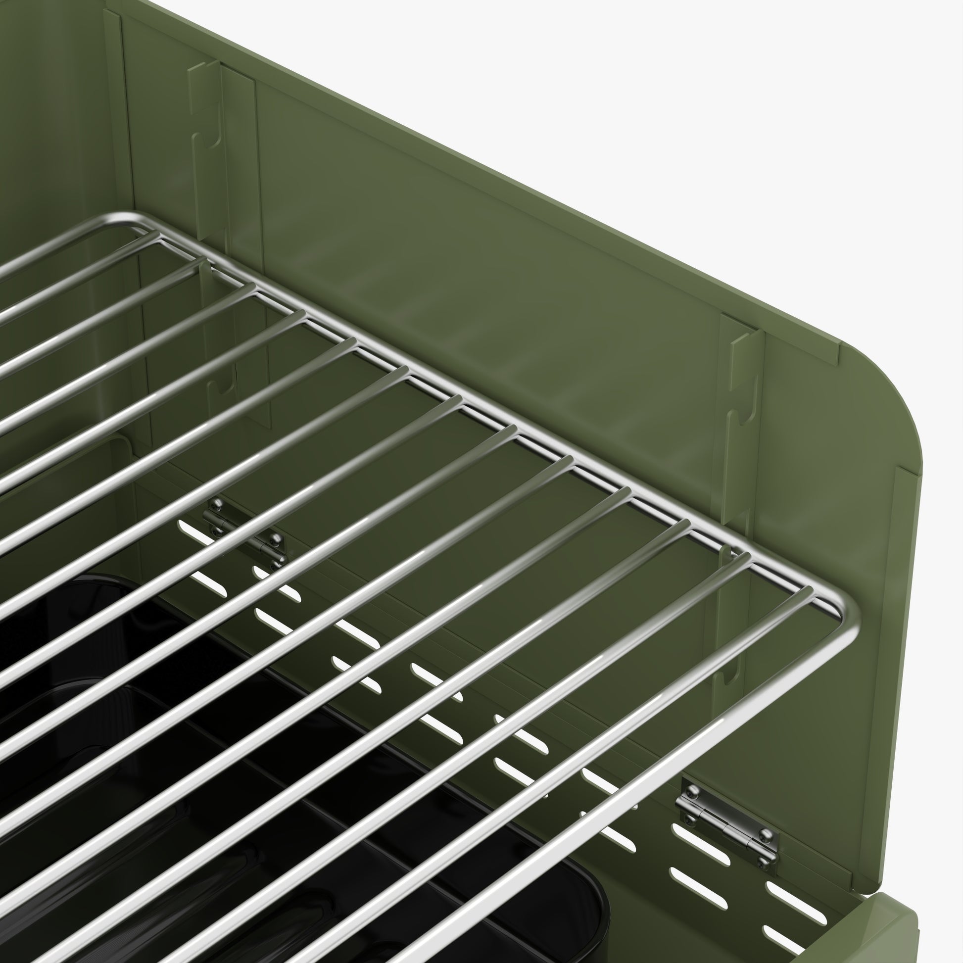 Outsunny Barbacoa De Carbón Plegable Con Rejilla Ajustable 52x37x31,8 Cm Verde_4