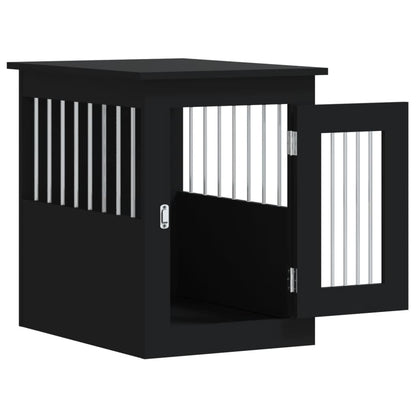 Jaula Para Perros Madera De Ingeniería Negro 45x62x59 Cm_5