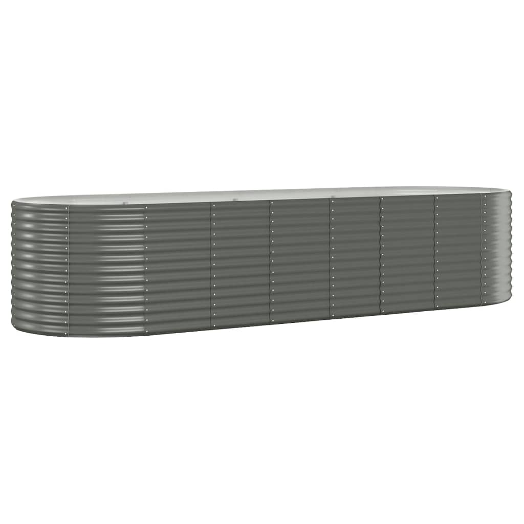 Jardinera Arriate Acero Galvanizado Gris 322x100x68 Cm_0