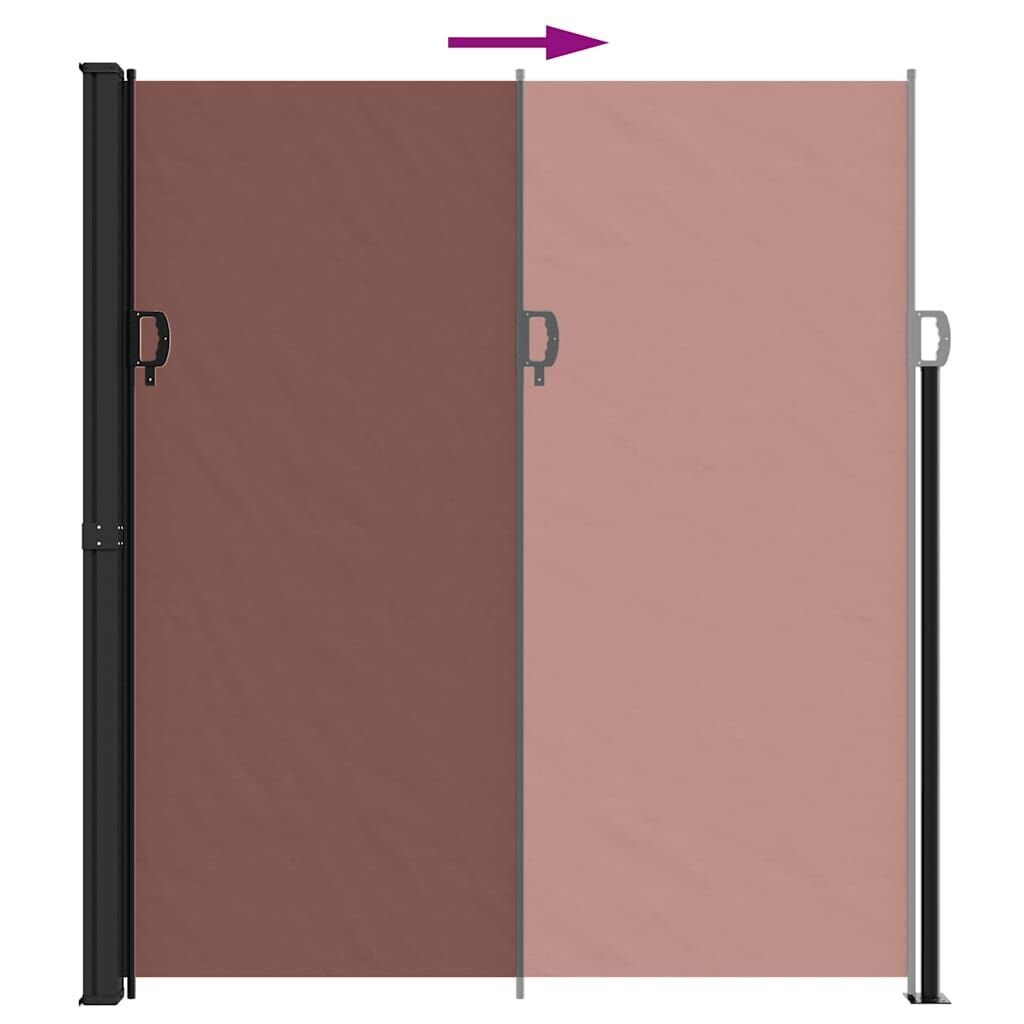 Vidaxl Toldo Lateral Retráctil Marrón 220x600 Cm_4