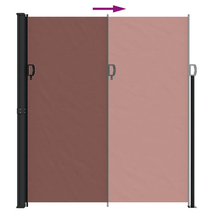 Vidaxl Toldo Lateral Retráctil Marrón 220x600 Cm_4