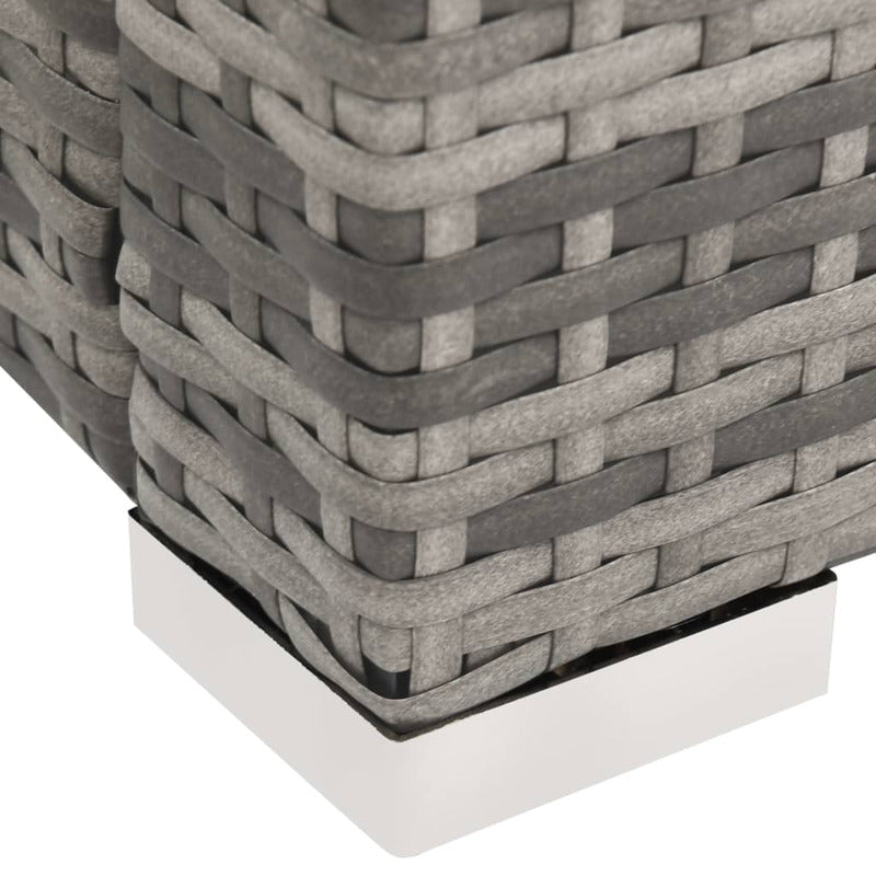 Vidaxl Tumbona Doble De Ratán Sintético Gris_5