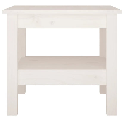 Mesa De Centro De Madera Maciza De Pino Blanco 45x45x40 Cm_1
