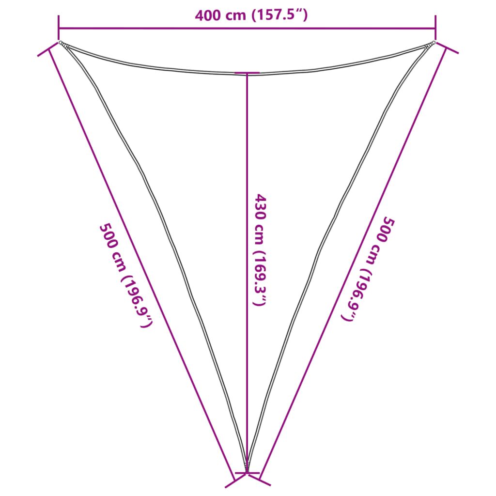 Vidaxl Toldo De Vela Poliéster Oxford 100% Arena 4x5x5 M_2