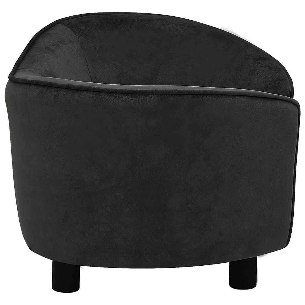 Vidaxl Sofá Para Perros Felpa Negro 69x49x40 Cm_3