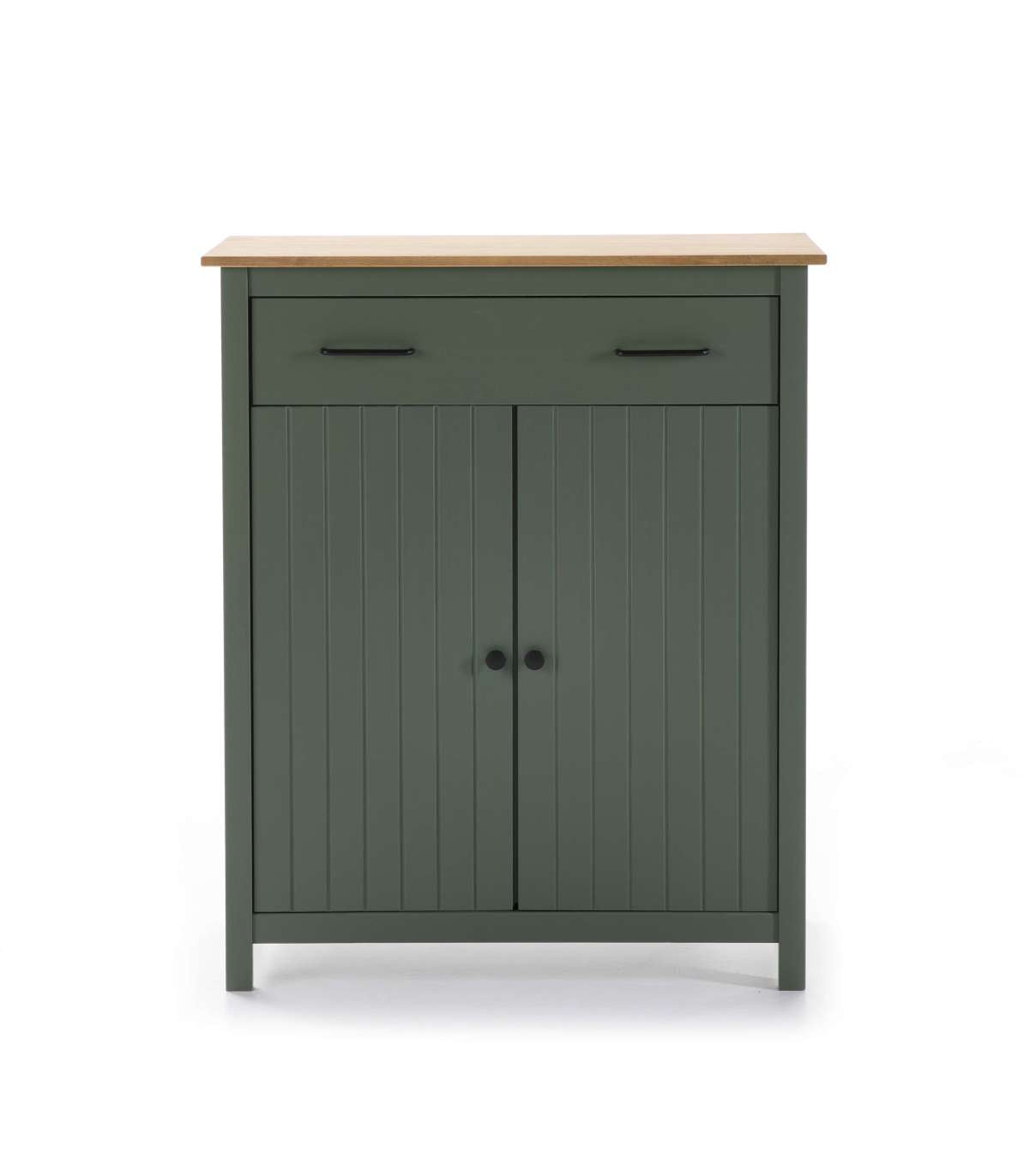 Mueble Auxiliar 2 Puertas 1 Cajón Mariana Acabado Verde, 110 Cm(alto) 90 Cm(ancho) 40 Cm(_0