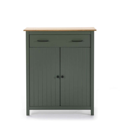 Mueble Auxiliar 2 Puertas 1 Cajón Mariana Acabado Verde, 110 Cm(alto) 90 Cm(ancho) 40 Cm(_0