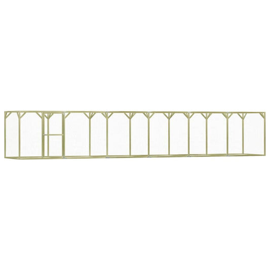 Vidaxl Gallinero De Madera De Pino Impregnada 1,5x9x1,5 M_0