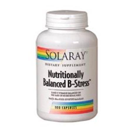 Nutritionally Balanced B stress Solaray, 100 cápsulas