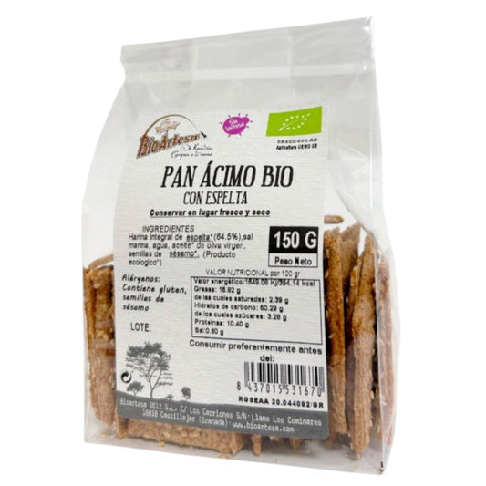 Pan Ácimo De Espelta Integral Con Sésamo Bio 150 Gr_0